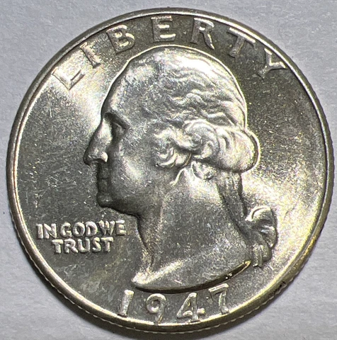 GEM BU 1947-D Washington Silver Quarter Denver Mint USA 25c ACTUAL PHOTOS A2 Cover