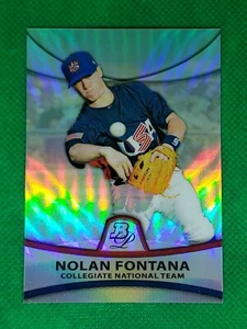 Nolan Fontana 2010 Bowman Platinum Prospects #PP35 Refractor SN 702/999 Team USA - Picture 1 of 2