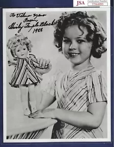 Shirley Temple Black Autographed 8x10 B&W Photo Hollywood Child Actress JSA #2 - Picture 1 of 1