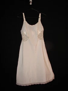 Camisón vintage Barbizon talla 38 con ribete de encaje elástico spandex - Imagen 1 de 5