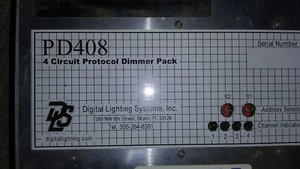 PD408-DMX-120 4x960 Watt@120V  60hz dimmers, tungsten 32 amp Made in USA 4 circ - Picture 1 of 10