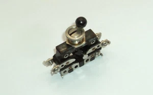 Orig. Kippschalter schwarz 250V 4A vintage toggle switch interruptor de palanca - Picture 1 of 2