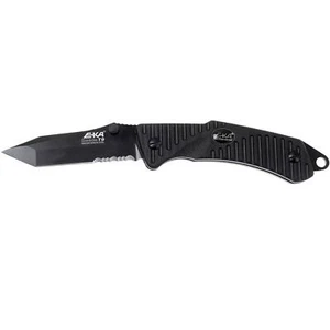EKA Brand Swede 9 folding knife 57 HRC 12C27 steel fire starter black handle - Picture 1 of 6