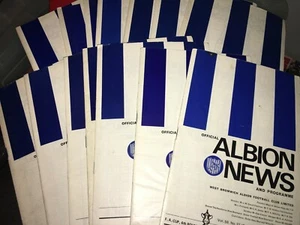 West Bromwich Albion Brom WBA HOME & AWAY 1967/68 1968/69 League & Cup FREE POST - Picture 1 of 58