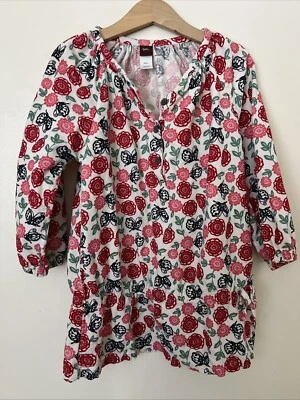 Túnica Top Pana Tea Collection 8 Flor Mariposa Blanco Rosa Rojo Azul Verde Foto 1 de 4