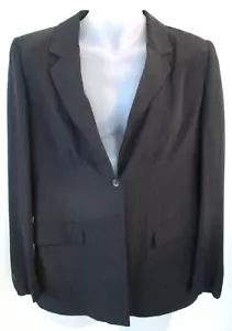 Prada Women's Single Breasted 100% Silk Size 44 Dark Blue Blazer - Picture 1 of 9