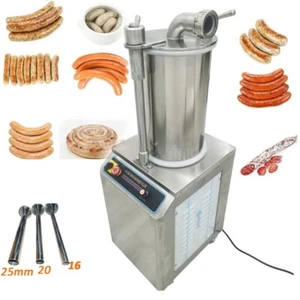 26L Hydraulic Sausage Filling Machine Stuffing Machine 3 Nozzles 6.8gal Hopper - Picture 1 of 22