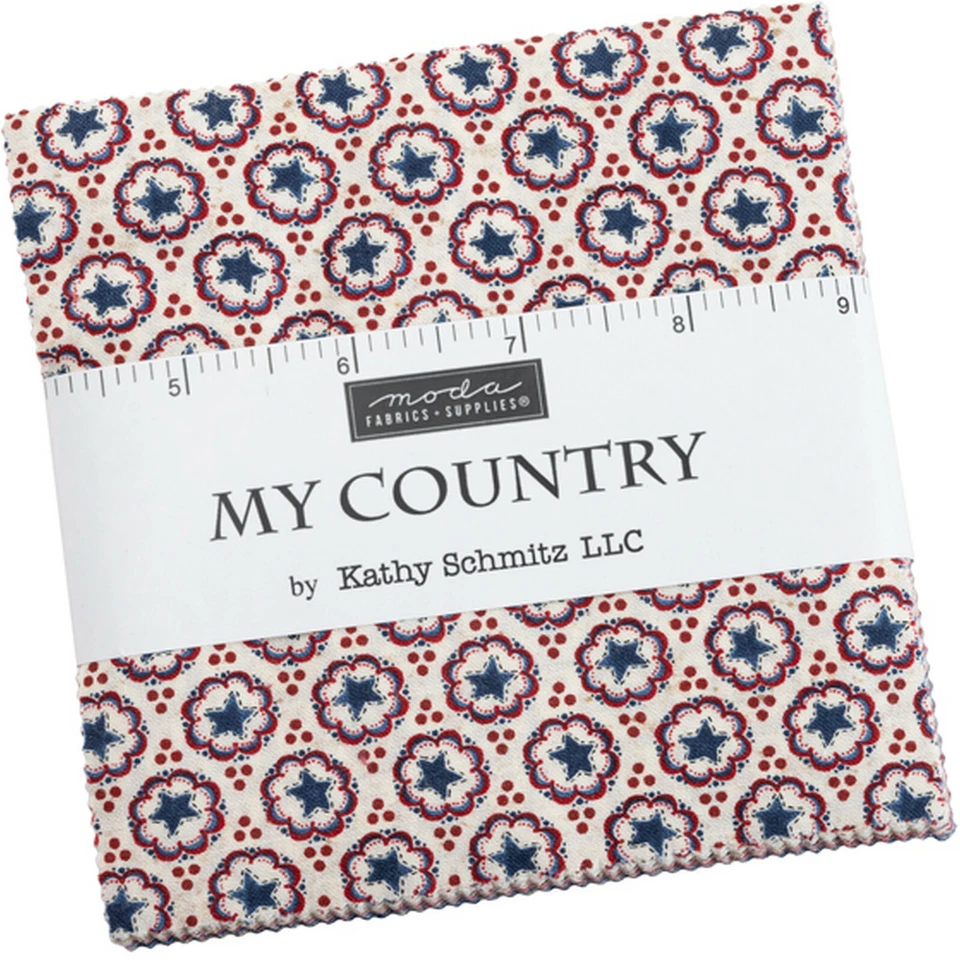My Country Moda Charm Pack 42 100% Cotton 5" Precut Fabric Quilt Squares - Image 1 of 2