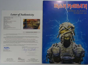 SIGNED 1984 IRON MAIDEN AUTOGRAPHED TOUR BOOK PROGRAM ALL 5 - JSA LOA # BB02372 - Picture 1 of 9