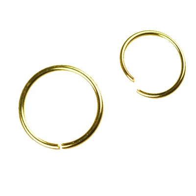 0,8mm Gold Rosegold Nasenpiercing Ring zum Aufbiegen Nasenring Piercing Easy on - Bild 1 von 2