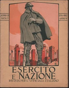 GUERRA-ESERCITO E NAZIONE RIVISTA PER L'UFFICIALE ITALIANO n° 7 1927-L397 - Imagen 1 de 1