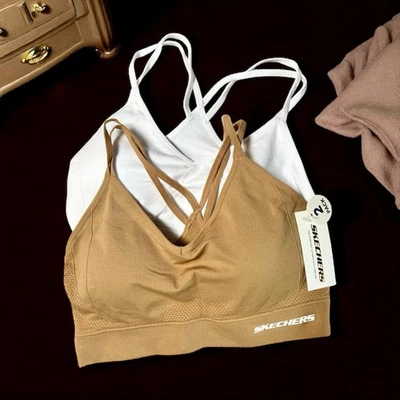Sujetador deportivo con tirantes Sketchers paquete de 2, talla grande Foto 1 de 4