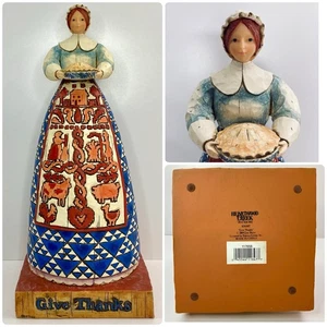 Jim Shore Heartwood Creek Give Thanks 2004 Thanksgiving Lady Pie Figure Harvest - Picture 1 of 18