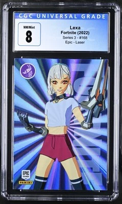 2021 Panini Fortnite серия 3 Lexa Laser CGC 8 как новая No168 Epic наряд - Изображение 1 из 2