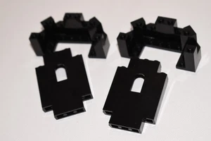 Lego Lot Burg Turm Top-Schwarze Ecke Festung Turm-2-6066 & 2-4444 Fenster - Bild 1 von 3