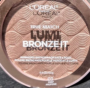 (1) L'Oreal True Match Lumi Bronze It Sunkissed Glow Bronzer Face Body 03 Deep - Picture 1 of 2