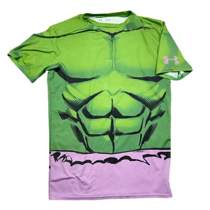 Under Armor Incredible Hulk Kompressionsshirt Herren XL grün Marvel Superheld - Bild 1 von 10