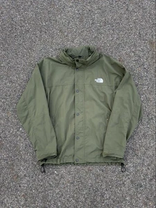 NORTH FACE Logo Hoodie Lightweight Nylon Jacket Blouson Coat Men Size M Khaki  - Picture 1 of 7