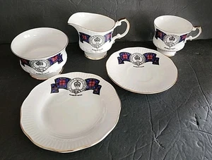 Elizabethan Fine Bone China Robertson Scottish 5tlg Zucker Sahne Tasse Untertasse Teller - Bild 1 von 24