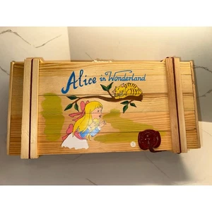 NUEVO Kurt Adler Alicia País de las Maravillas Vidrio Soplado Polonesa Navidad Adornos Caja de Madera - Imagen 1 de 9