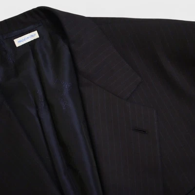 Brioni Sport Coat 44R Nomentano Navy Blue Pinstripe Super 150's 2 Button Blazer - Image 1 of 4