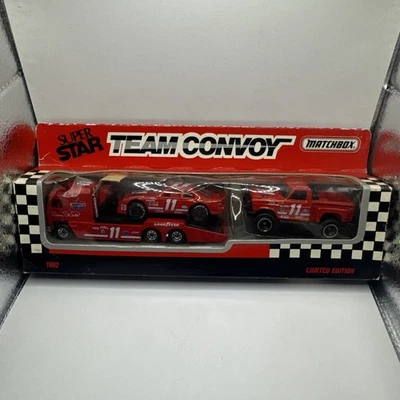 1992 Matchbox Super Star Team Convoy Bill Elliott #11 AMOCO Goodyear NASCAR - Image 1 of 3