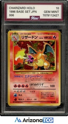 Pokemon 1996 Charizard #006 Holo Raro Conjunto Base Japonés GEMA COMO NUEVO Nuevo 10 Foto 1 de 3