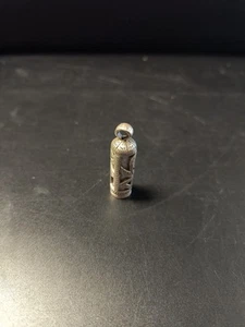Mezuzah With Glass Encapsulated Paper Scroll Vintage Sterling Silver Pendant - Picture 1 of 6