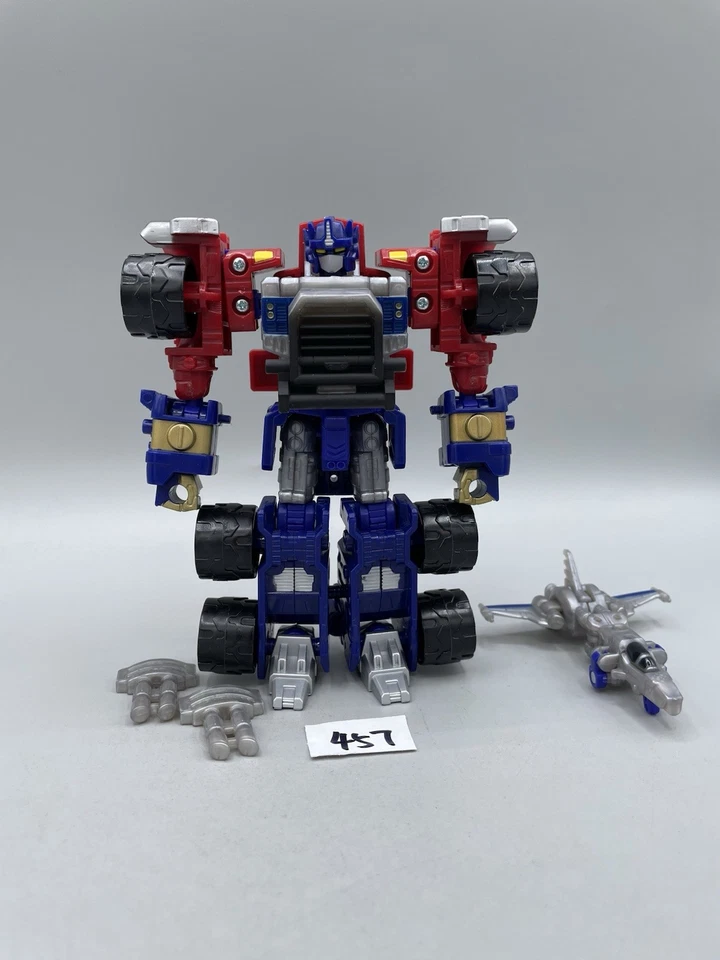 Transformers Armada 2002 Deluxe Class Optimus Prime w/ Over Run MiniCon Complete - Image 1 of 4