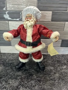 Kurt S Adler Fabriche Collectibles Santa Holding Tray of Cookies and Milk READ - Picture 1 of 7