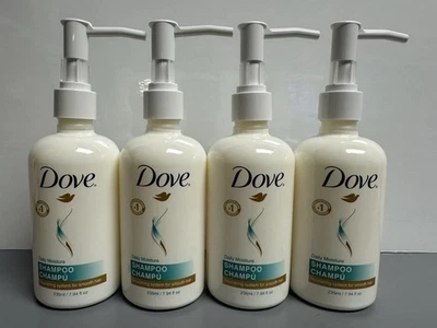 4 PACK lot Dove Daily Moisture Shampoo Nourishing System For Smooth Hair 235mL - Image 1 of 4