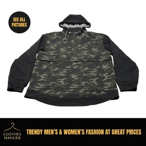 BYLT Hoodie Herren Large Elevate Drop Cut 1/4 Zip Black Camouflage Camo Pullover - Bild 1 von 10