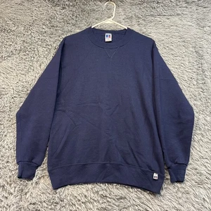 Vintage Russell Athletic Crewneck Sweatshirt Mens M Blue USA Made Pullover - Picture 1 of 8