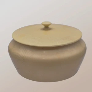 VINTAGE 1920er PULVERDOSE ~ ELFENBEIN PYRALIN CELLULOID ~ ART DECO 4,5" Durchmesser - Bild 1 von 4