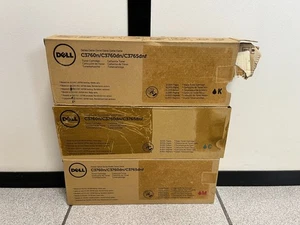 x3 Original Toners DELL C3760n C3760dn C3765dnf - BLACK / CYAN / MAGENTA - Afbeelding 1 van 1