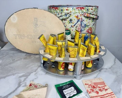 Kit de pintura líquida para bordar Tri-Chem, tiene capacidad para 25 pinturas, portador de metal extraíble Foto 1 de 4