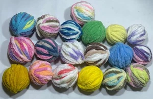 Job lot knitting yarn wool 19x Small Ball Oddments Soft BABY Chenille Chunky 6A - Picture 1 of 4