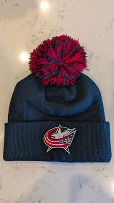 Columbus Blue Jackets Youth Winter Hat with Pom/Bobble New W/ Tags Zephyr Hats - Image 1 of 4