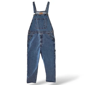 Levi’s Signature Gold Denim Bib Overalls Men XL Farmer Chore Carpenter Workwear - Picture 1 of 11