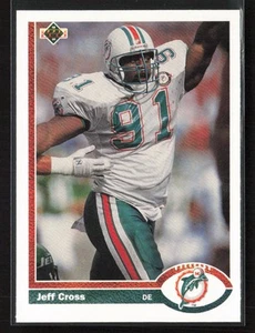 Jeff Cross 1991 Upper Deck #415b Miami Dolphins - Picture 1 of 2