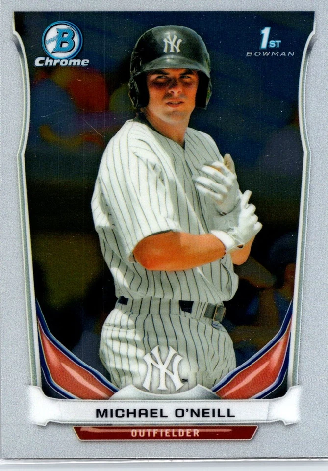2014 Bowman Chrome Michael O'Neill 1st Bowman Rookie New York Yankees RC #BCP48 - Image 1 of 2