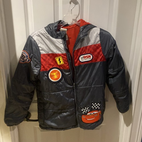 ALEXANDER MCQUEEN Disney Pixar Cars Saetta McQueen Puffer Giacca Cappotto Ragazzo Taglia 9 10 Grigio