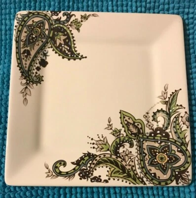 TABLETOPS GALLERY ~ "ANGELA"~HANDCRAFTED~10 1/2" SQUARE PLATE~1 or ALL~1+ SHIP  - Image 1 of 4
