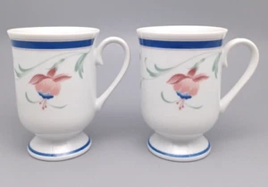 Princess House Molesworth Fuchsia Porzellan Kaffee Tee Becher 2er Set - Bild 1 von 6