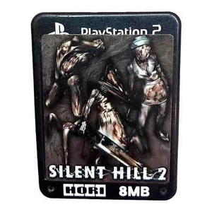 Hori Memory Card PS2 mit seltenem offiziellen Silent Hill 2 Playstation 2 Sticker Konami - Bild 1 von 3