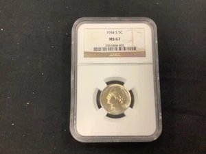 1944 S Jefferson Nickel NGC Graded MS 67 Beautiful Luster and Toning! - Picture 1 of 2