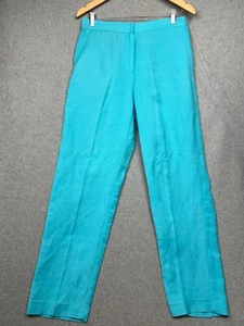 Ruby Rd Linen Trouser Pants Womens 8 Coastal Casual Straight Leg Office Wear - Picture 1 of 9