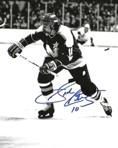 Signed 8x10 GORDIE ROBERTS Minnesota North Stars Photo - COA - Picture 1 of 1