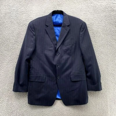 Michael Kors Blazer Adulto 42 Regular Negro Rayas Lana Chaqueta Abrigo Deportivo Para Hombre Foto 1 de 4