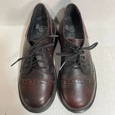 Cuña plataforma vintage Dr Martens para mujer rojo cereza talla 5 hecha en Inglaterra 3A31 Foto 1 de 4